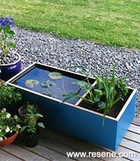 How to make a deck pond and planter