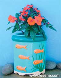 Make a fish planter pot