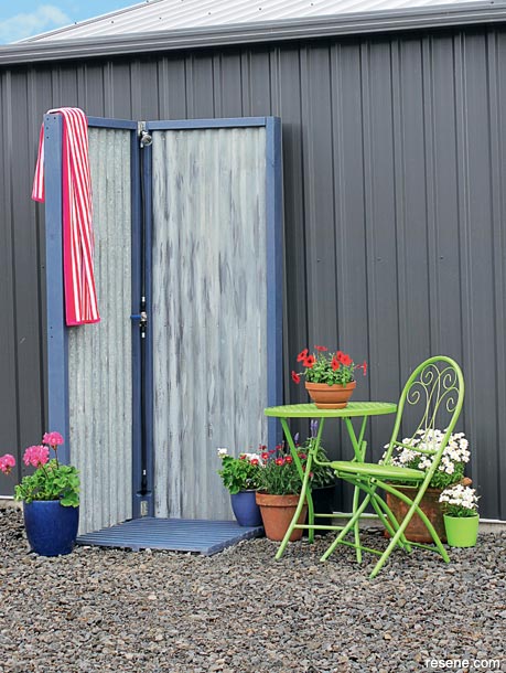 Build an outside shower