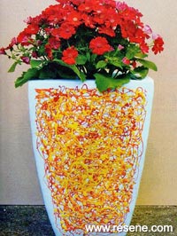 How to create a colourful painted planter