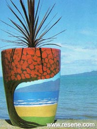 Paint a seaside plant pot