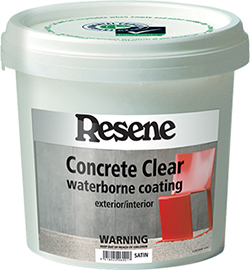 Resene Concrete Clear is a tough waterborne glaze to enhance and protect concrete and brick surfaces