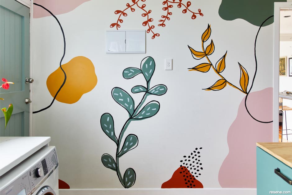 A winning laundry room mural