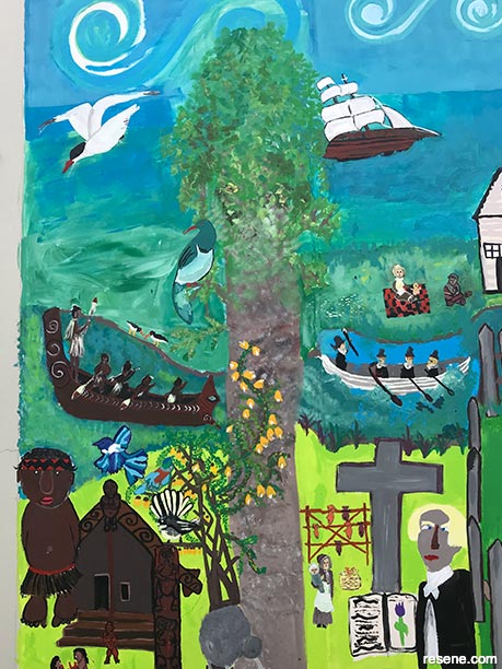 Waipu Primary School mural - detail 2