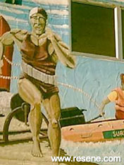Foxton Beach Surf Club mural