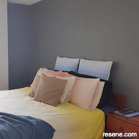Grey and white bedroom