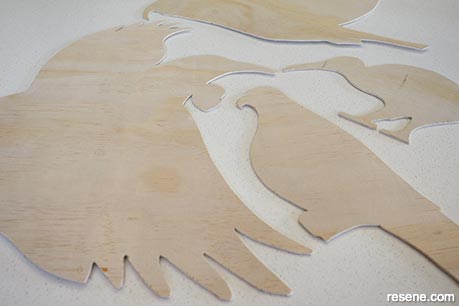 Ply wood wall birds - Step 2