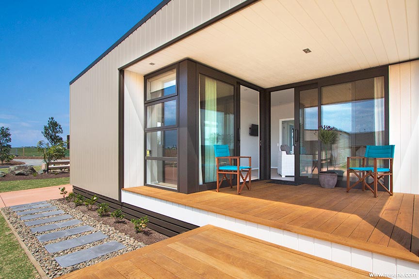 Tiny home exterior and deck