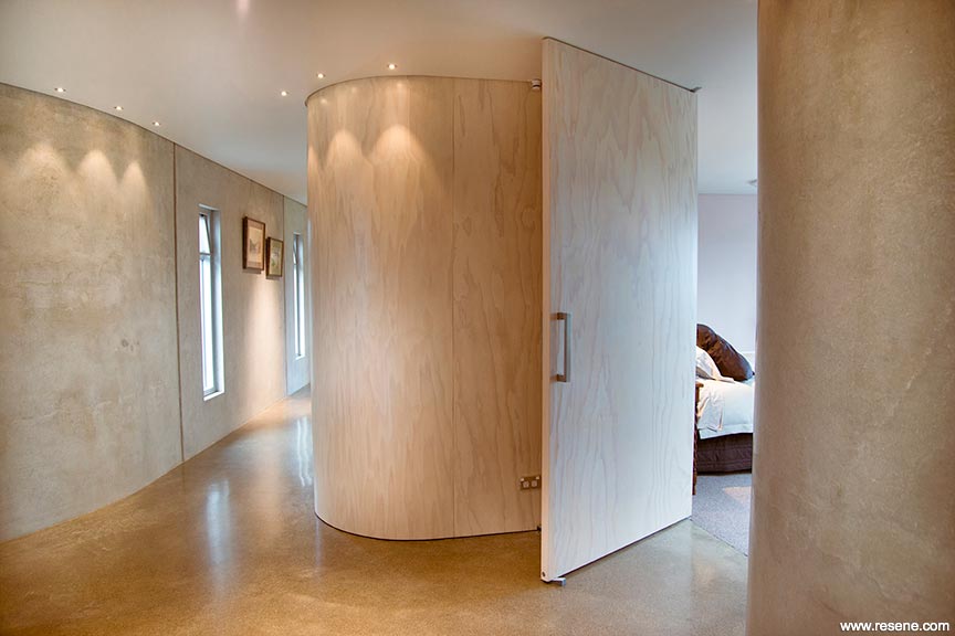 Curved timber walls