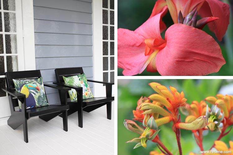 Cape cod chairs and plantings detail