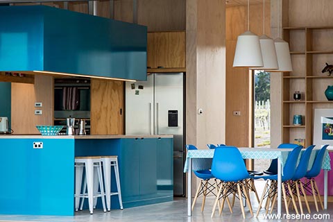 Kitchens in bold and creative colours.