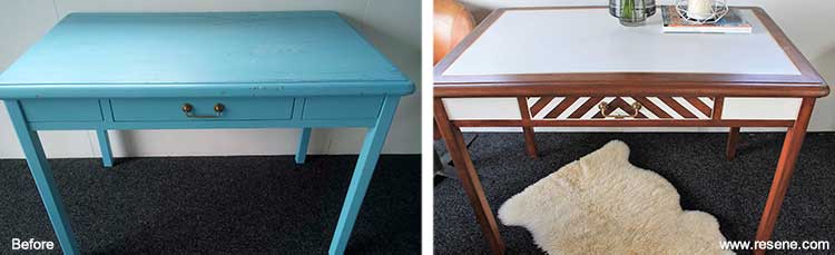 Recycle a desk with paint