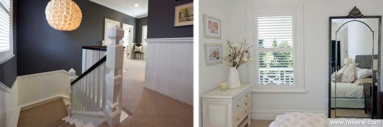 Hallway and master bedroom colour schemes