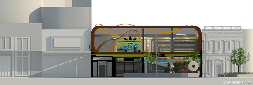 Adidas store rendering