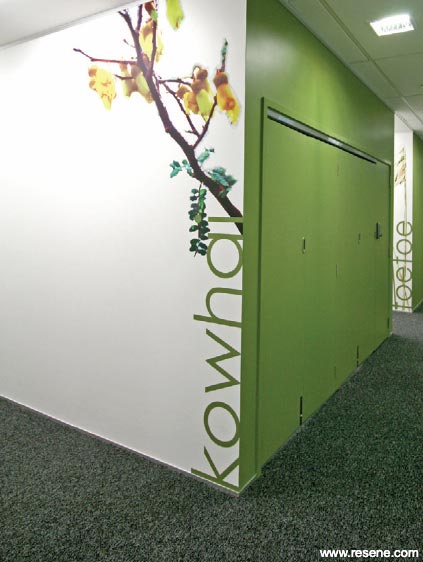 Koru house - hallway art