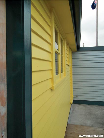 Yellow painted exterior