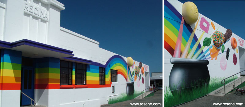 Rainbow Confectionery colourful exterior