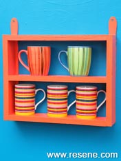 Build this mini mug shelf.
