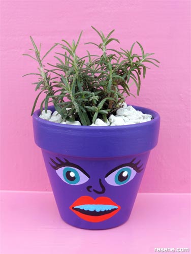A purple face pot option