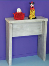 Make an inside table and paint with whitewash