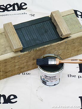 Step 4 how to stain a wooden planter