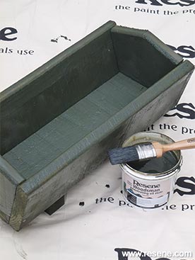 Step 8 how to stain a wooden planter