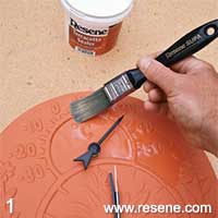 Step 1 how to decorate a terracotta clock