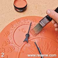 Step 2 how to decorate a terracotta clock