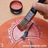 Step 3 how to decorate a terracotta clock