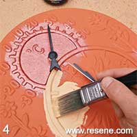Step 4 how to decorate a terracotta clock