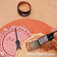 Step 5 how to decorate a terracotta clock