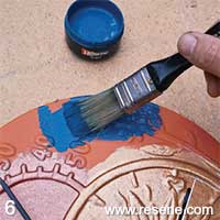 Step 6 how to decorate a terracotta clock
