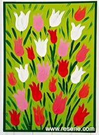 How to paint a tulip art panel