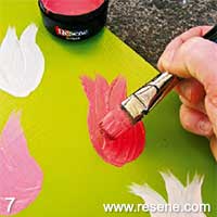 Step 7 how to paint a tulip art panel