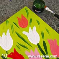 Step 10 how to paint a tulip art panel