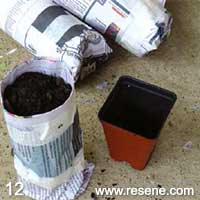 Step 12 how to make a growing box and newspaper pots