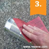 Step 3 how to make this plant pot from a painted can