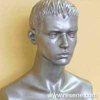 How to paint a golden mannequin head