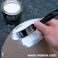 Step 1 how to paint a Lazy Susan