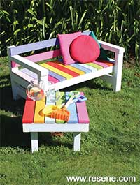 How to make colourful kids' garden furniture