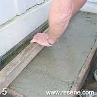 Step 5 how to make a concrete step