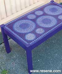 Make a faux mosaic table