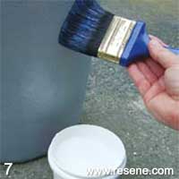 Step 7 how to make a metallic painted glazed pot