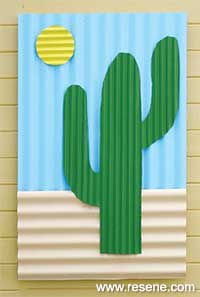 Corrugated cactus wall panel 