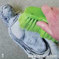 Step 1 how clean and paint a concrete garden statue