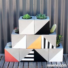 Make cool cube planter boxes for your cacti