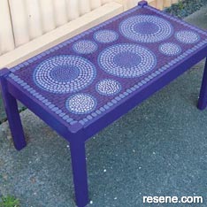 Faux mosaic table