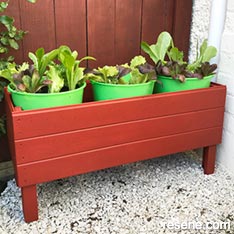 Create a planter box with recycled timber
