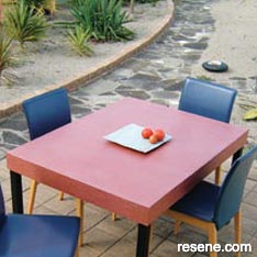 Create this stylish table with a beaten copper effect