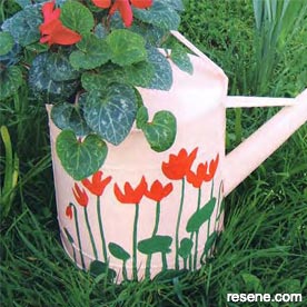 Decorate a watering can